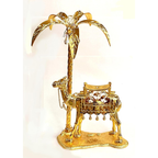 Luxury 24K Gold Plated Camel and Palm Tree Ornament with Crystals – Arabic